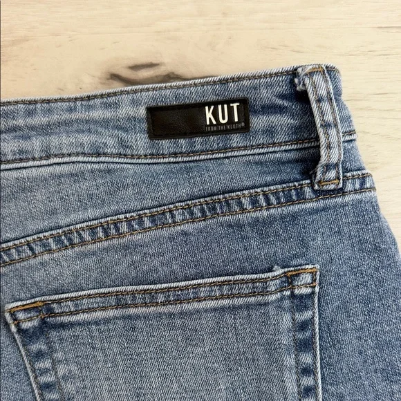 KUT Gidget Distressed High Rise Denim Women Shorts size 12 - Picture 12 of 13